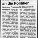 Dietrich appeliert an Politiker