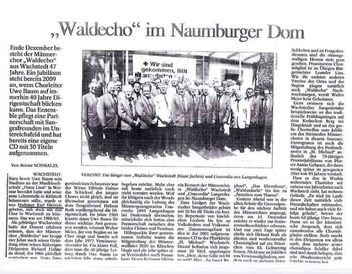 "Waldecho" im Naumburger Dom